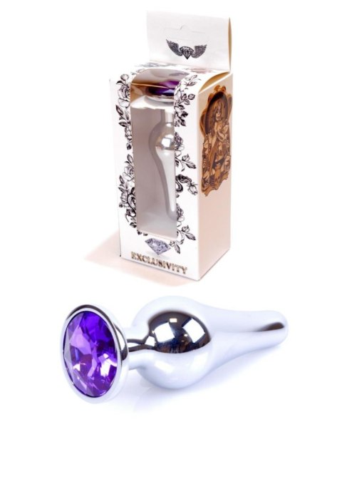 Plug-Jewellery Silver BUTT PLUG- Purple B - Series HeavyFun Plug-Jewellery Silver BUTT PLUG- Purple B - Series HeavyFun