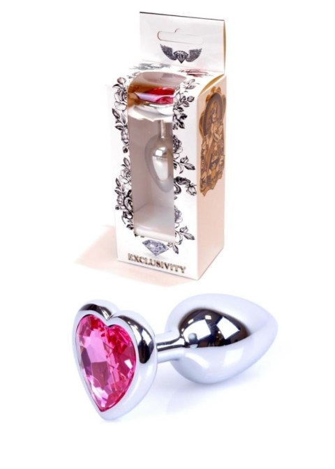 Plug-Jewellery Silver Heart PLUG- Pink B - Series HeavyFun Plug-Jewellery Silver Heart PLUG- Pink B - Series HeavyFun