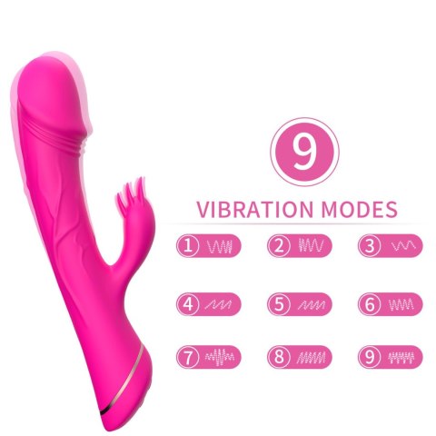 Rubberco Rose Red, 2* 9 vibration functions B - Series Joy Rubberco Rose Red, 2* 9 vibration functions B - Series Joy
