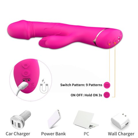 Rubberco Rose Red, 2* 9 vibration functions B - Series Joy Rubberco Rose Red, 2* 9 vibration functions B - Series Joy