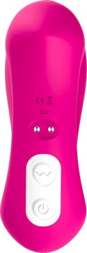 Stymulator silicone 2*9 vibration function Rose Red B - Series Joy Stymulator silicone 2*9 vibration function Rose Red B - Series Joy