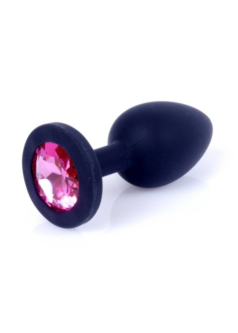Plug-Jewellery Black Silicon PLUG Small- Pink Diamond B - Series HeavyFun Plug-Jewellery Black Silicon PLUG Small- Pink Diamond B - Series HeavyFun