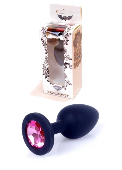 Plug-Jewellery Black Silicon PLUG Small- Pink Diamond B - Series HeavyFun Plug-Jewellery Black Silicon PLUG Small- Pink Diamond B - Series HeavyFun