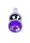 Korek Analny z Diamencikiem (PURPLE) - Dark Silver BUTT PLUG