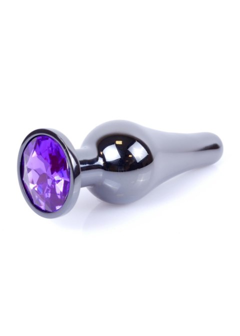Korek Analny z Diamencikiem (PURPLE) - Dark Silver BUTT PLUG Korek Analny z Diamencikiem (PURPLE) - Dark Silver BUTT PLUG