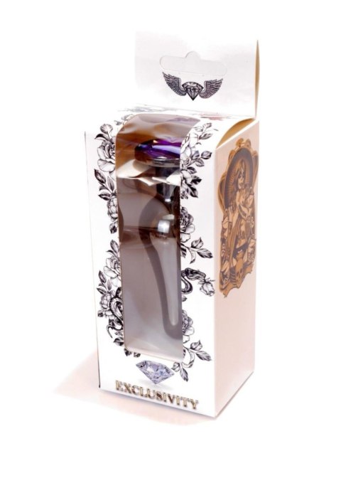 Korek Analny z Diamencikiem (PURPLE) - Dark Silver BUTT PLUG Korek Analny z Diamencikiem (PURPLE) - Dark Silver BUTT PLUG