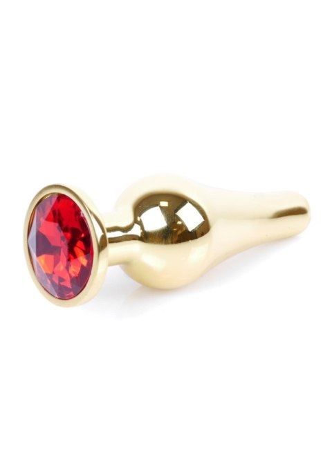 Plug-Jewellery Gold BUTT PLUG- Red B - Series HeavyFun Plug-Jewellery Gold BUTT PLUG- Red B - Series HeavyFun