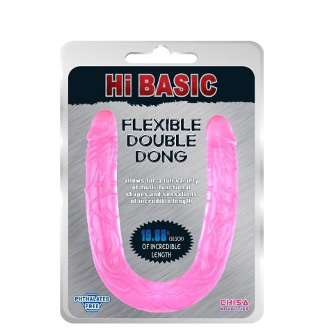 Jelly Flexible Double Dong-Pink HI-Basic Jelly Flexible Double Dong-Pink HI-Basic