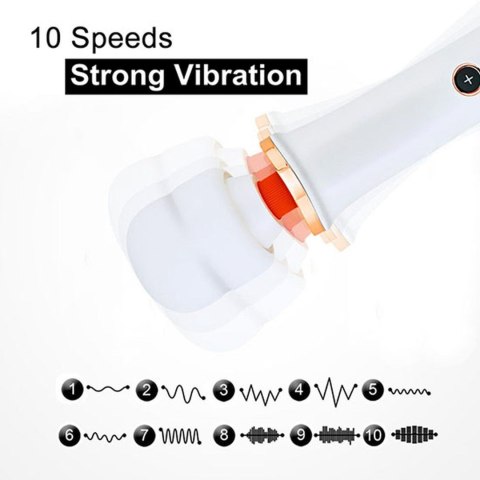 Stymulator-Massager Super Powerful USB White 10 Function B - Series Magic Stymulator-Massager Super Powerful USB White 10 Function B - Series Magic