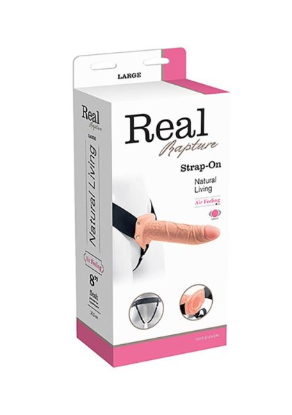 Real Rapture - pusta proteza z wibracjami, cielista, 20,5 cm