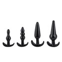 Plug-Quatro Anal Plugs Starter Set- 4-Pack Black Power Escorts Plug-Quatro Anal Plugs Starter Set- 4-Pack Black Power Escorts