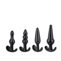 Plug-Quatro Anal Plugs Starter Set- 4-Pack Black Power Escorts Plug-Quatro Anal Plugs Starter Set- 4-Pack Black Power Escorts