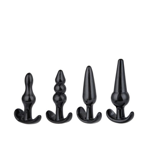 Plug-Quatro Anal Plugs Starter Set- 4-Pack Black Power Escorts Plug-Quatro Anal Plugs Starter Set- 4-Pack Black Power Escorts