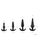 Plug-Quatro Anal Plugs Starter Set- 4-Pack Black Power Escorts Plug-Quatro Anal Plugs Starter Set- 4-Pack Black Power Escorts