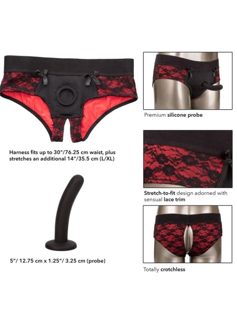 Scandal Crotchless Set L/XL Black CalExotics Scandal Crotchless Set L/XL Black CalExotics