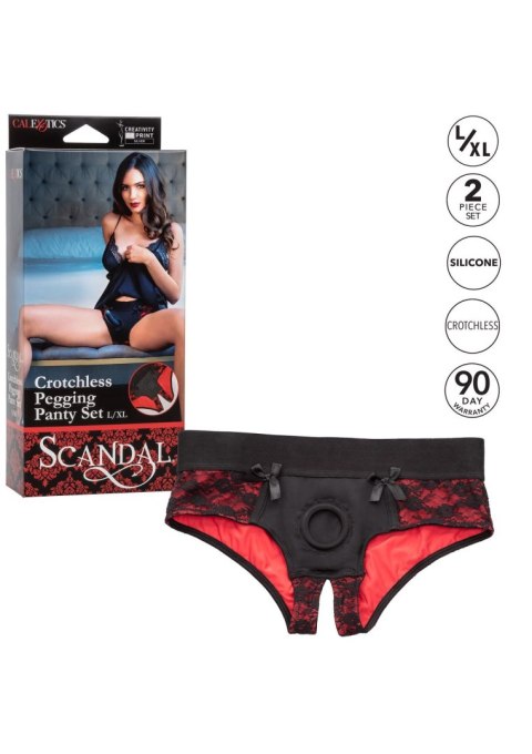 Scandal Crotchless Set L/XL Black CalExotics Scandal Crotchless Set L/XL Black CalExotics