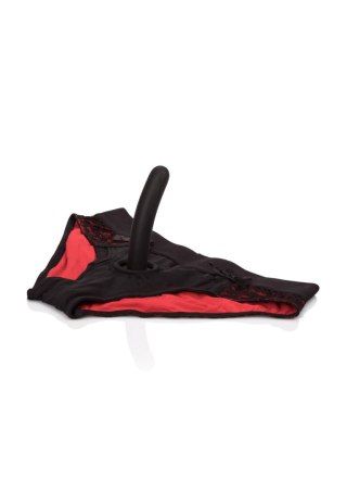 Scandal Pegging Panty Set S/M Red CalExotics