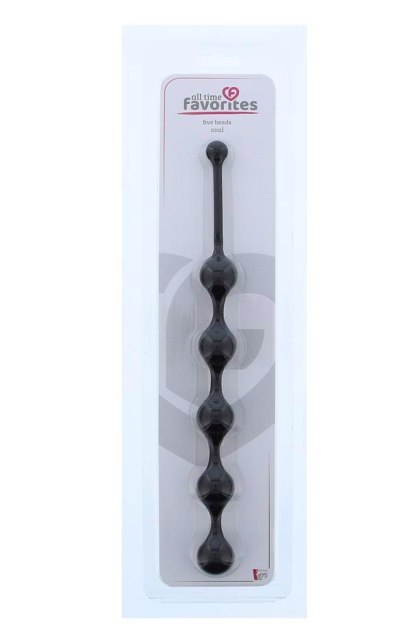 Dream Toys All Time Favorites - 5 kulek analnych na sznurku, czarne
