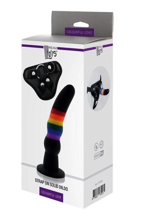 COLOURFUL LOVE STRAP ON SOLID DILDO Dream Toys COLOURFUL LOVE STRAP ON SOLID DILDO Dream Toys