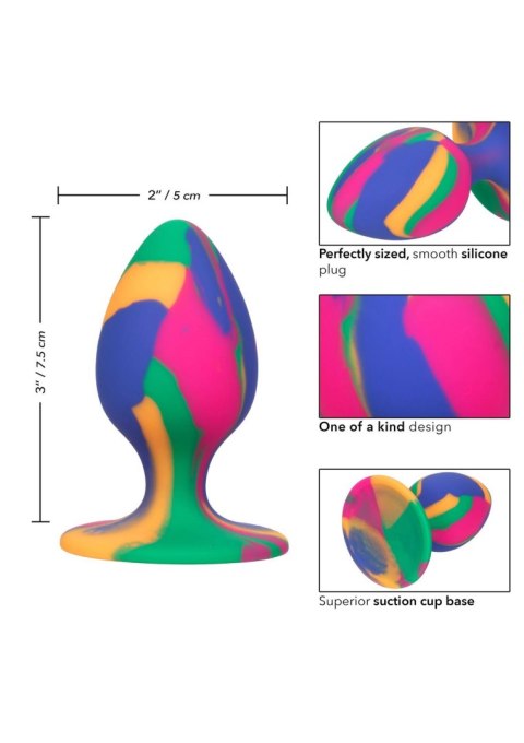 Cheeky Medium Tie-Dye Plug Multicolor CalExotics Cheeky Medium Tie-Dye Plug Multicolor CalExotics