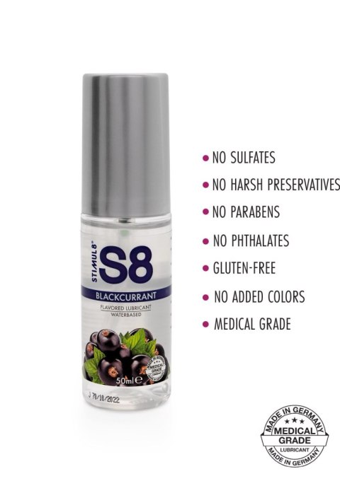 S8 WB Flavored Lube 50ml Blackcurrant Stimul8 S8 S8 WB Flavored Lube 50ml Blackcurrant Stimul8 S8
