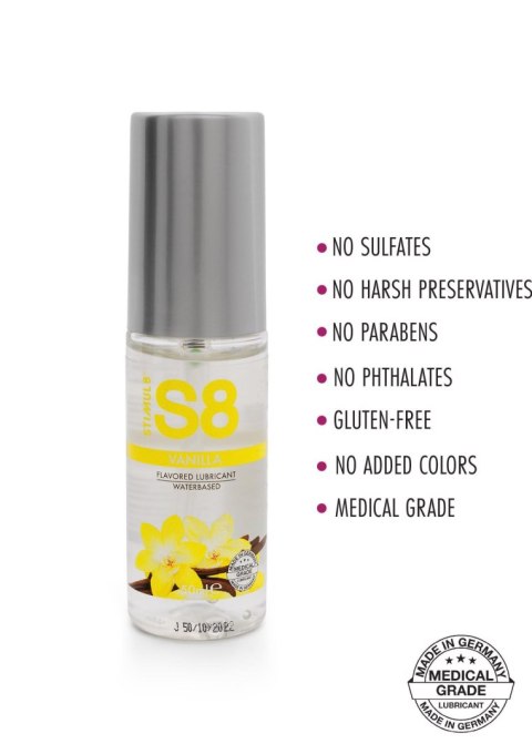 S8 WB Flavored Lube 50ml Vanilla Stimul8 S8 S8 WB Flavored Lube 50ml Vanilla Stimul8 S8