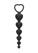 Anal Heart Beads - Black Ouch! Anal Heart Beads - Black Ouch!