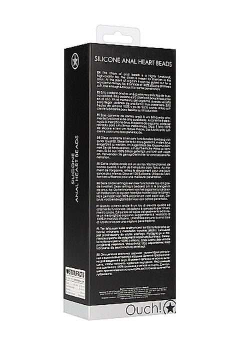 Anal Heart Beads - Black Ouch! Anal Heart Beads - Black Ouch!