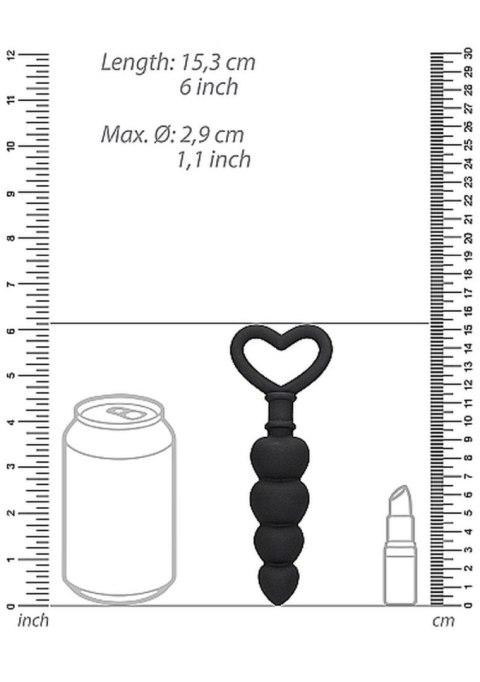 Anal Love Beads - Black Ouch! Anal Love Beads - Black Ouch!