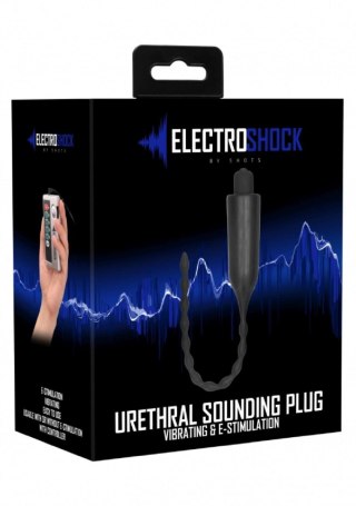 E-Stimulation Vibrating Urethral Sounding Plug - Black Shots