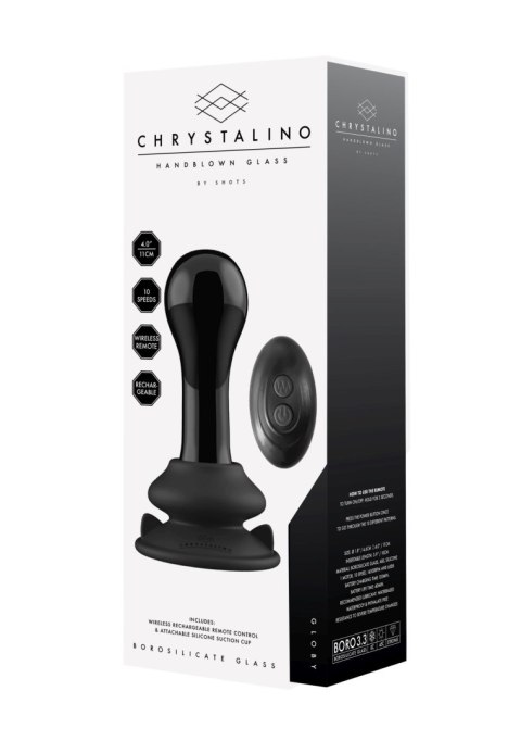 Globy - With Suction Cup and Remote - 10 Speed - Black Chrystalino Globy - With Suction Cup and Remote - 10 Speed - Black Chrystalino