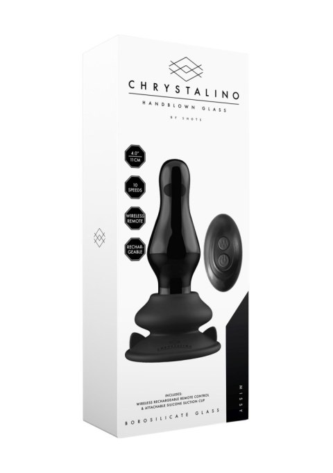 Missy - With Suction Cup and Remote - 10 Speed - Black Chrystalino Missy - With Suction Cup and Remote - 10 Speed - Black Chrystalino