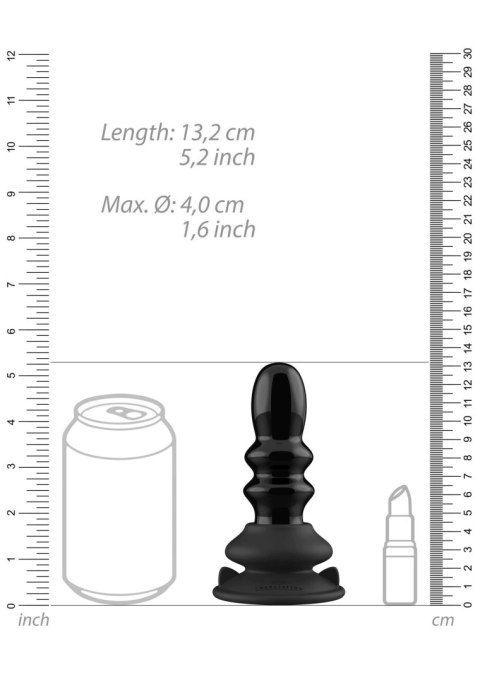 Ribbly - With Suction Cup and Remote - 10 Speed - Black Chrystalino Ribbly - With Suction Cup and Remote - 10 Speed - Black Chrystalino