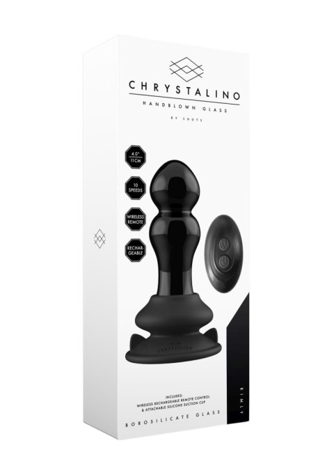 Rimly - With Suction Cup and Remote - 10 Speed - Black Chrystalino Rimly - With Suction Cup and Remote - 10 Speed - Black Chrystalino