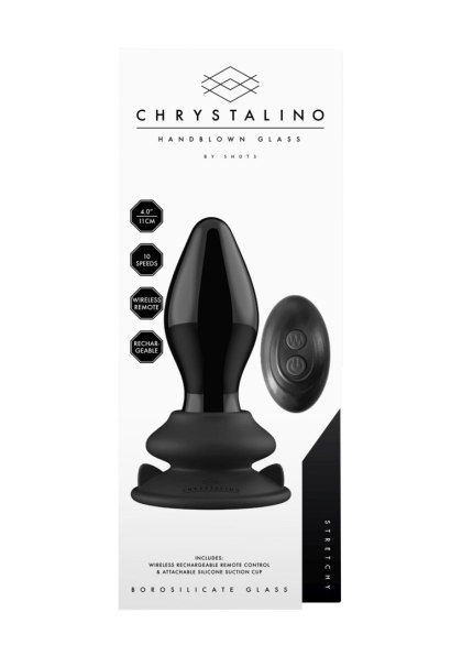 Chrystalino Stretchy - wibrujący korek ze szkła, stożkowy