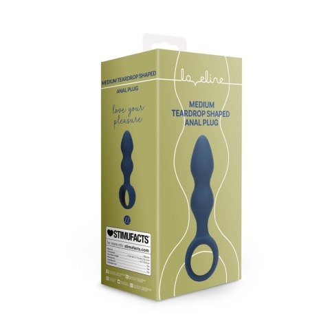 Teardrop Shaped Anal Plug - Medium - Baltic Blue Loveline Teardrop Shaped Anal Plug - Medium - Baltic Blue Loveline