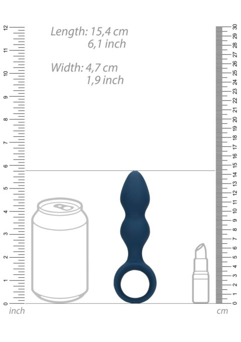 Teardrop Shaped Anal Plug - Medium - Baltic Blue Loveline Teardrop Shaped Anal Plug - Medium - Baltic Blue Loveline