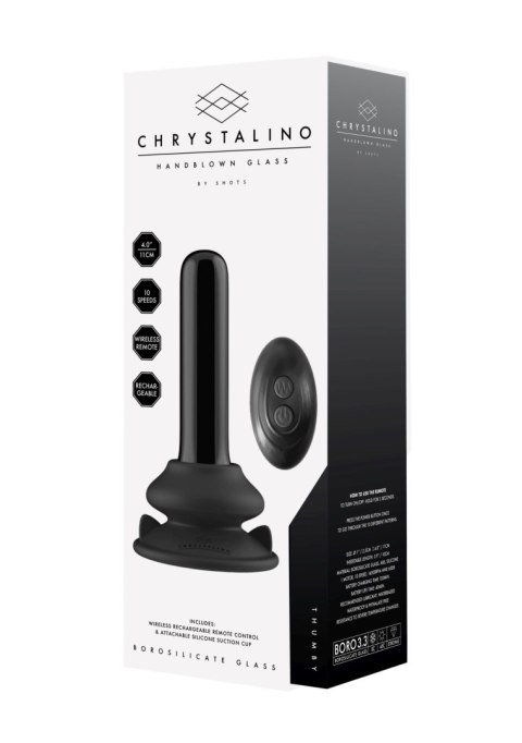 Thumby - With Suction Cup and Remote - 10 Speed - Black Chrystalino Thumby - With Suction Cup and Remote - 10 Speed - Black Chrystalino