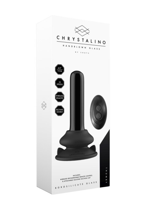 Thumby - With Suction Cup and Remote - 10 Speed - Black Chrystalino Thumby - With Suction Cup and Remote - 10 Speed - Black Chrystalino