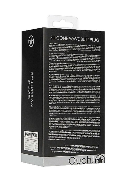 Wave Butt Plug - Black Ouch! Wave Butt Plug - Black Ouch!