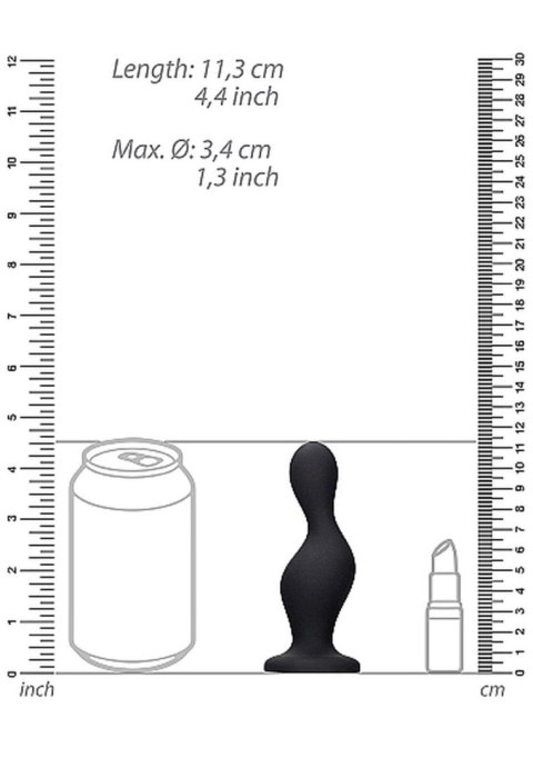 Wave Butt Plug - Black Ouch! Wave Butt Plug - Black Ouch!