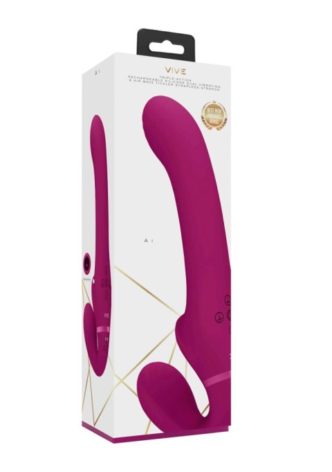 Ai - Dual Vibrating & Air Wave Tickler Strapless Strapon Vive Ai - Dual Vibrating & Air Wave Tickler Strapless Strapon Vive