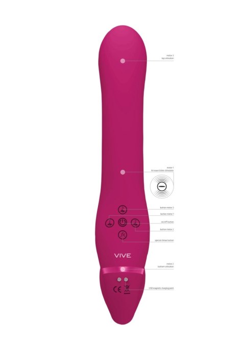 Ai - Dual Vibrating & Air Wave Tickler Strapless Strapon Vive Ai - Dual Vibrating & Air Wave Tickler Strapless Strapon Vive