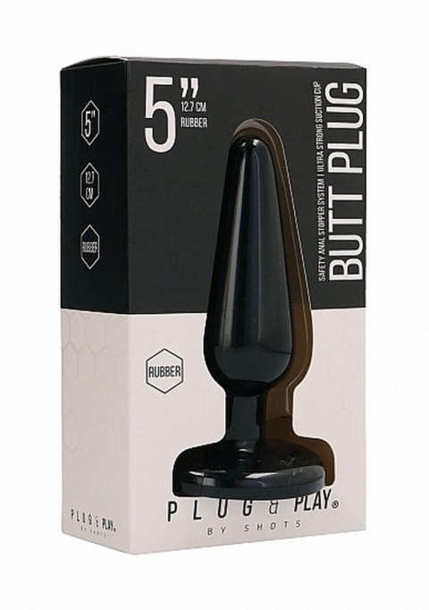 Butt Plug - Basic - 5 Inch - Black Plug & Play Butt Plug - Basic - 5 Inch - Black Plug & Play