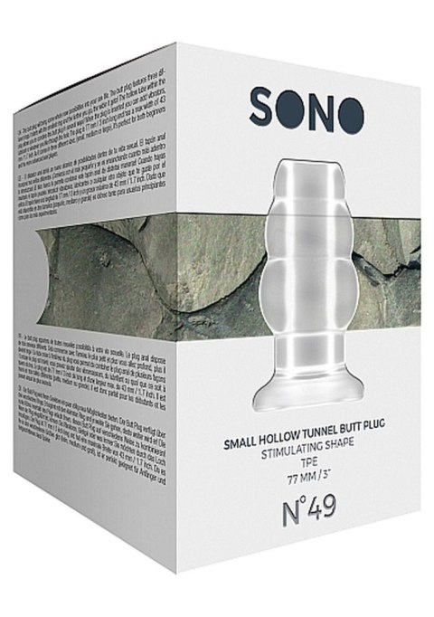 No.49 - Small Hollow Tunnel Butt Plug - 3 Inch - Translucent Sono No.49 - Small Hollow Tunnel Butt Plug - 3 Inch - Translucent Sono