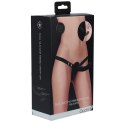 Ouch! - Dual Silicone Ribbed Strap-On - Adjustable - Black Ouch!