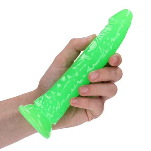 Slim Realistic Dildo with Suction Cup - Glow in the Dark - 7'' / 18 cm RealRock Slim Realistic Dildo with Suction Cup - Glow in the Dark - 7'' / 18 cm RealRock