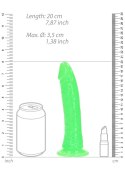 Slim Realistic Dildo with Suction Cup - Glow in the Dark - 7'' / 18 cm RealRock Slim Realistic Dildo with Suction Cup - Glow in the Dark - 7'' / 18 cm RealRock