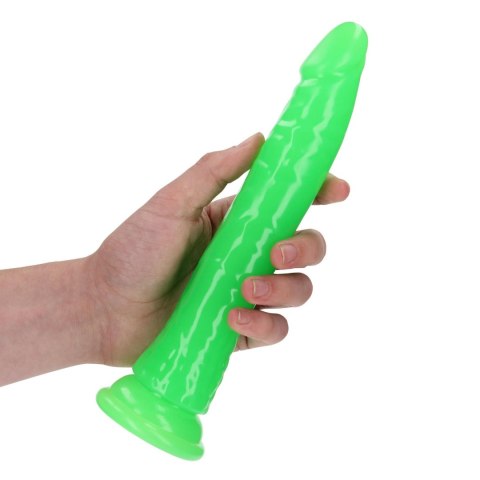 Slim Realistic Dildo with Suction Cup - Glow in the Dark - 9'' / 22,5 cm RealRock Slim Realistic Dildo with Suction Cup - Glow in the Dark - 9'' / 22,5 cm RealRock