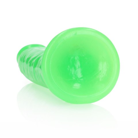 Slim Realistic Dildo with Suction Cup - Glow in the Dark - 9'' / 22,5 cm RealRock Slim Realistic Dildo with Suction Cup - Glow in the Dark - 9'' / 22,5 cm RealRock
